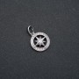 Pendant Xuping Rhodium with White Crystals 22x15mm +