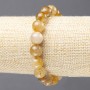 Elastic bracelet of natural Rutile Quartz with smooth beads, diameter 10± mm