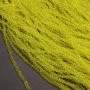 Yellow transparent faceted Czech crystal rondelle beads on thread, diameter 3x2.5 mm, length 36-38 cm