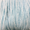Pale Lilac-Blue Matte Czech Crystal Beads on Thread, Faceted Rondelle, Diameter 3.5×3 mm, Length 36–38 cm +