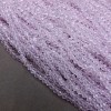 Beads Czech Crystal Rondelle on Beading Thread, Delicate Pink Transparent Faceted, Diameter 3.5×3 mm + -, Length 36–38 cm +
