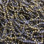Beads Czech Crystal on thread assortment, mauve matte with coating, faceted rondel, diameter 3.5×3 mm + -, length 36-38 cm +