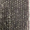 Dark violet Czech crystal beads on thread, faceted rondelle, diameter 6x5 mm, length 42 cm