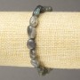 Labradorite faceted bead bracelet on elastic band
