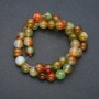 Beads of Brazilian agate on a thread, smooth round beads, 8 mm diameter, 38 cm length