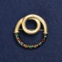 Brooch 'Accent' gold-tone metal and enamel 45mm +