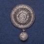 Silver-toned brooch, 3.7 × 5.5 cm