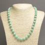 Light Green Imperial Jasper Bead Necklace, smooth beads, 10 mm diameter, 45 cm length