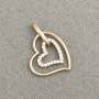 Xuping 18K Gold-Plated Heart Pendant with White Crystals, diameter 21×17mm +