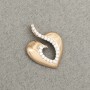 Xuping Pendant 18K Gold Plating Heart with White Crystals, diameter 20x15 mm +