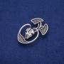 Anatomy Brooch 28×45mm, silver metal