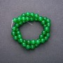 Chrysoprase beads on thread, smooth round beads, 8 mm diameter, 38 cm length