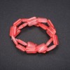 Natural chalcedony beads, rectangular shape, 13×18 mm, length 38 cm