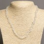 Necklace with natural adularia granules 8x3 mm, length 46–49 cm