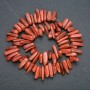 Thread of natural Aventurine beads 'Golden Sand' — needle-shaped chips, size 20x6 mm, length 40 cm +