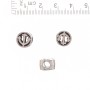 Pandora Bead 'Anchor in Circle' 10mm, hole diameter 5mm, 20g, ±9 pcs