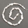 Baroque pearls with a gasoline tint, diameter 7–9×10–23 mm, length 38 cm