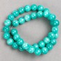 Amazonite Beads on Thread (Synthetic Acrylic) Smooth Spheres, 10.5 mm diameter, 40 cm length
