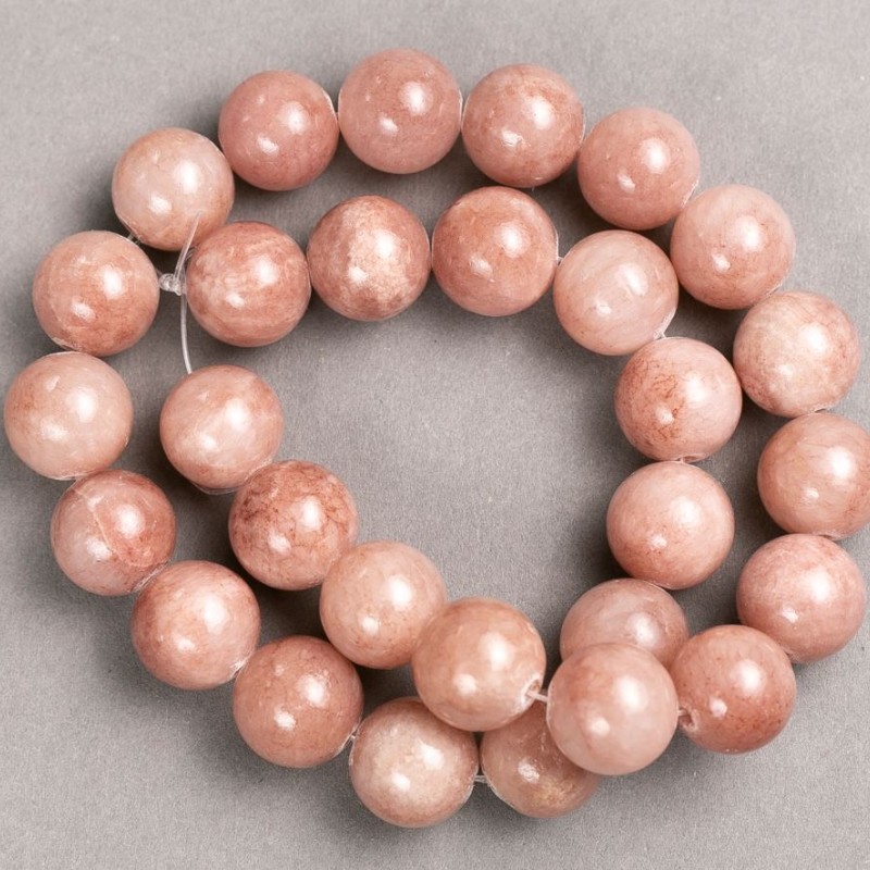 Strung Beads Strawberry Quartz (Acrylic) Smooth Round Bead, 14.5 mm Diameter, 40 cm Length ±