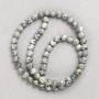 Oceanic Gray Jasper Beads on Beading Wire, Smooth Round Beads, 6mm Diameter, 38cm Length+