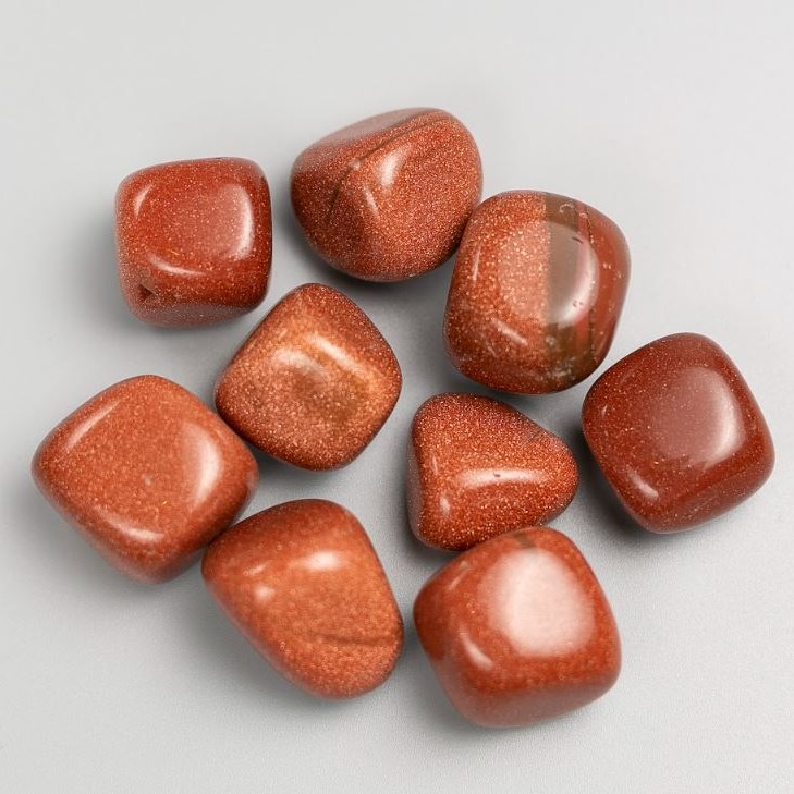 Natural Aventurine Stone 'Golden Sand' - Tumbling 20x13 mm to 25x21 mm (+-) Pack size 100 g