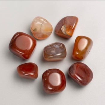 100 g packaging Souvenir natural stone Carnelian tumbled 14-16x13-15 mm (+-)