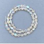 Beads on a thread of opal glass, tumbled, 6×7 mm, length 40 cm