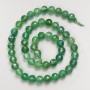Chrysoprase natural stone beads, faceted round bead on thread, diameter 8mm ±, length 39cm ±