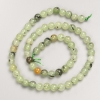 Prenite natural stone beads - smooth round beads on thread, 6mm diameter, 38cm length