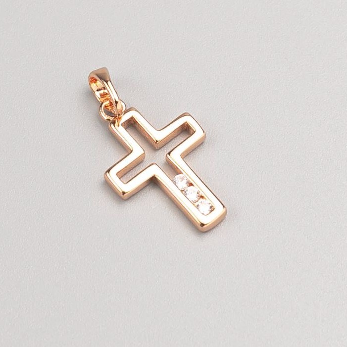 Xuping Cross Pendant 18K Gold-Plated, 21x13 mm+