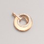 Xuping Pendant 18K Gold Plated with White Crystals, 20mm Diameter+