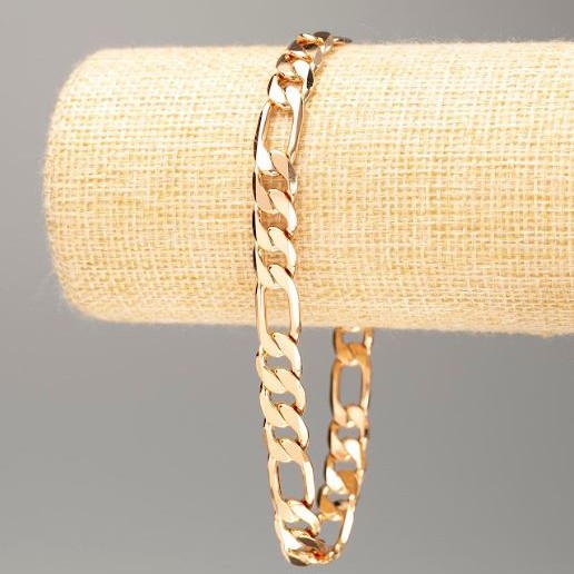 Xuping Bracelet 18K Gold Plating Armor Weave, 25 cm length, 8 mm thickness