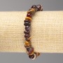 Faceted Mookaite Jasper Bracelet, 6x9 mm beads, on elastic, length 18 cm+