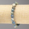 Sodalite stone bracelet, faceted beads, 10x10 mm diameter ±, on elastic, length 18 cm+