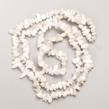 Adularia Beads, Natural Stone Chip on Beading Thread, Diameter 8×4 mm, Length 80 cm ±