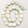 Morganite beads, natural stone, tumbled on thread, assorted sizes d 10×12-13×18 mm, length 40 cm +