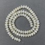 Mother-of-Pearl Beads, Smooth Rondelle, 6x4mm, 40cm on Thread