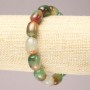 Elastic bracelet with natural Brazilian agate, smooth barrel beads, diameter 14×10 mm+