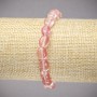 Elastic bracelet with natural chalcedony, smooth oval stones, 10x8 mm, ± length 18 cm