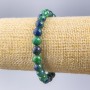 Azurite Bracelet with Natural Stone, Smooth Bead, 8mm Diameter, 18cm Length (Stretch)