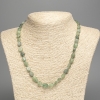 Natural Kunzite green faceted beads necklace, diameter 7–8 mm, length 50 cm+