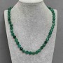 Chrysoprase natural gemstone necklace with a faceted bead, 8 mm diameter, length 50 cm +