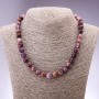 Natural ametrine necklace with smooth beads, diameter 10 mm (±), length 45 cm