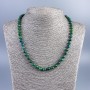 Azurite Necklace with Smooth Beads, Bead Diameter 6.5 mm, Length 48 cm +