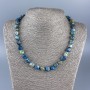Chrysocolla & Sodalite Necklace, Faceted 8x10mm, length 48 cm +