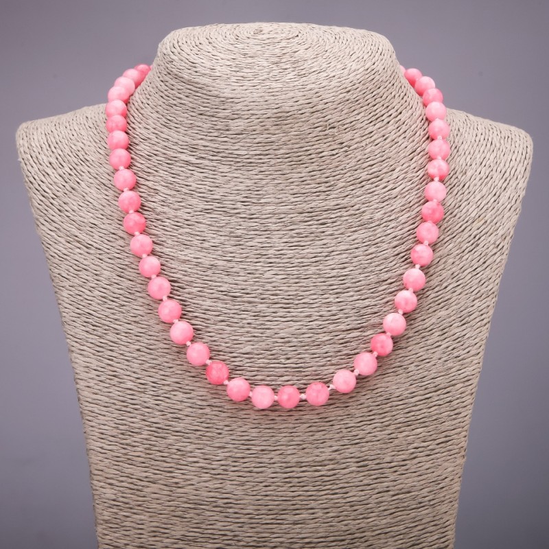 Tourmaline Necklace (Synthetic) Smooth Beads, 8mm Diameter, 45cm Length