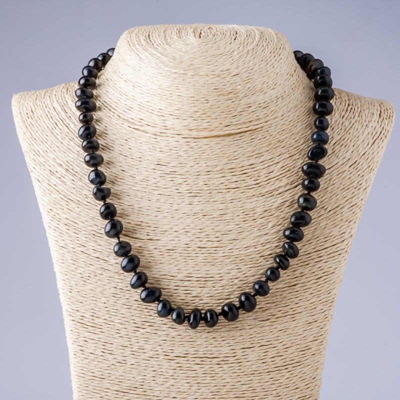 Tiger's Eye Necklace - Faceted Discs, 10-12mm, 48 cm