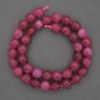 Raspberry Tourmaline Beads, Smooth Round Bead, 10 mm Diameter ± on Thread, Length 38 cm+