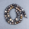 Sunstone Beads, Natural Smooth Spheres, Diameter 8.5 mm ±, On Thread, Length 39 cm