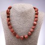 Necklace with Aventurine (synthetic) 'Golden Sand', faceted beads, 13–15 mm diameter, 50 cm long